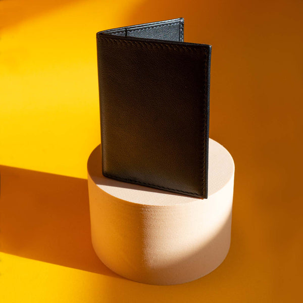 Schwarze Mini Geldbörse aus Nappaleder