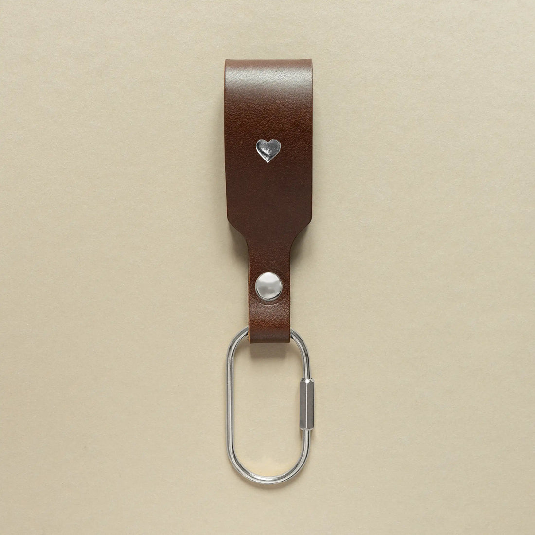 Schlüsselanhänger Espresso Braun mit Karabiner Silber – aus Premium Leder