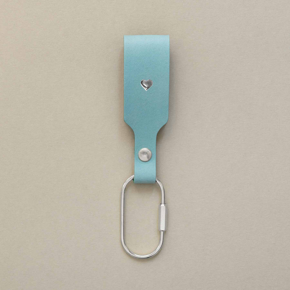 Espresso brown key ring with carabiner – made of premium leather