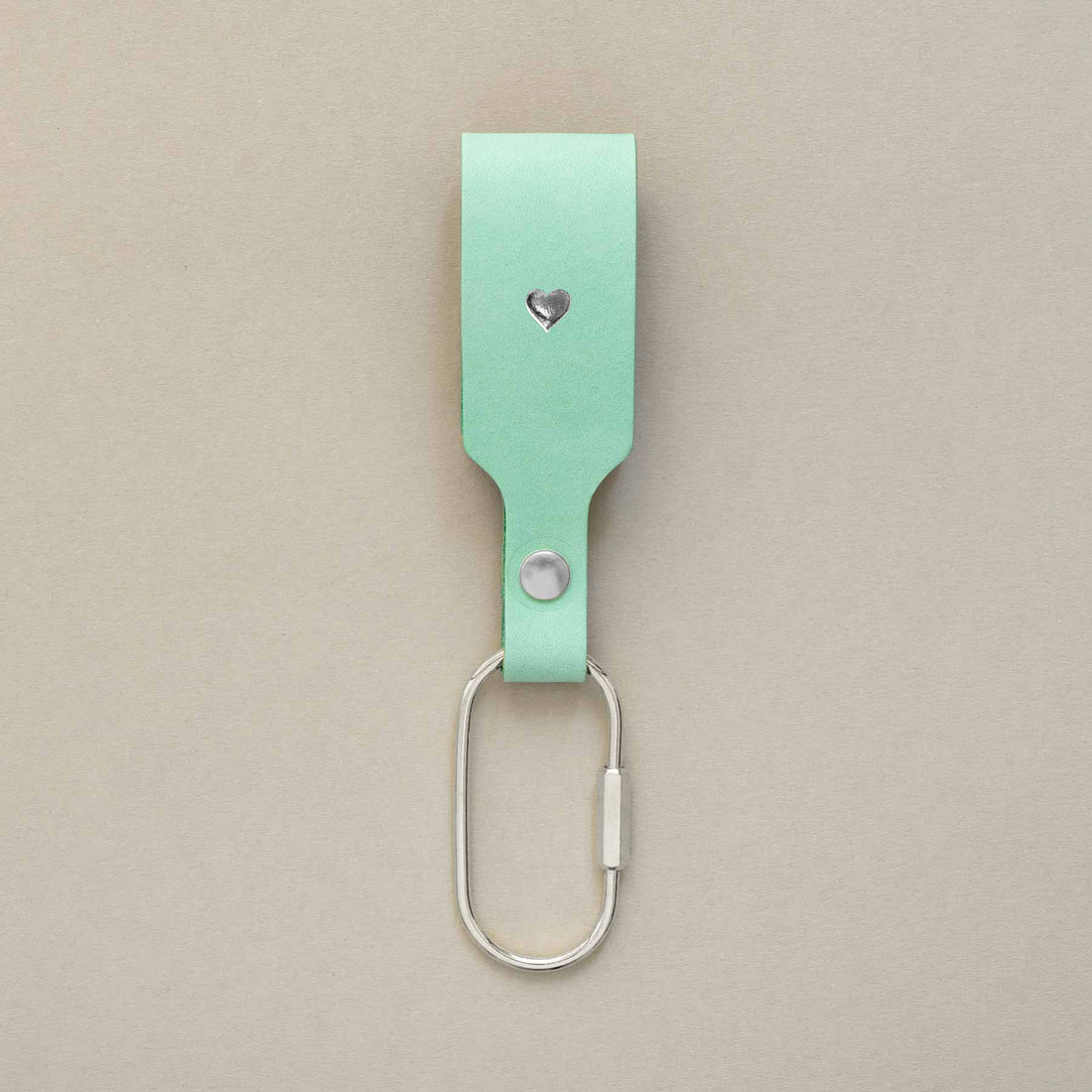 Espresso brown key ring with carabiner – made of premium leather