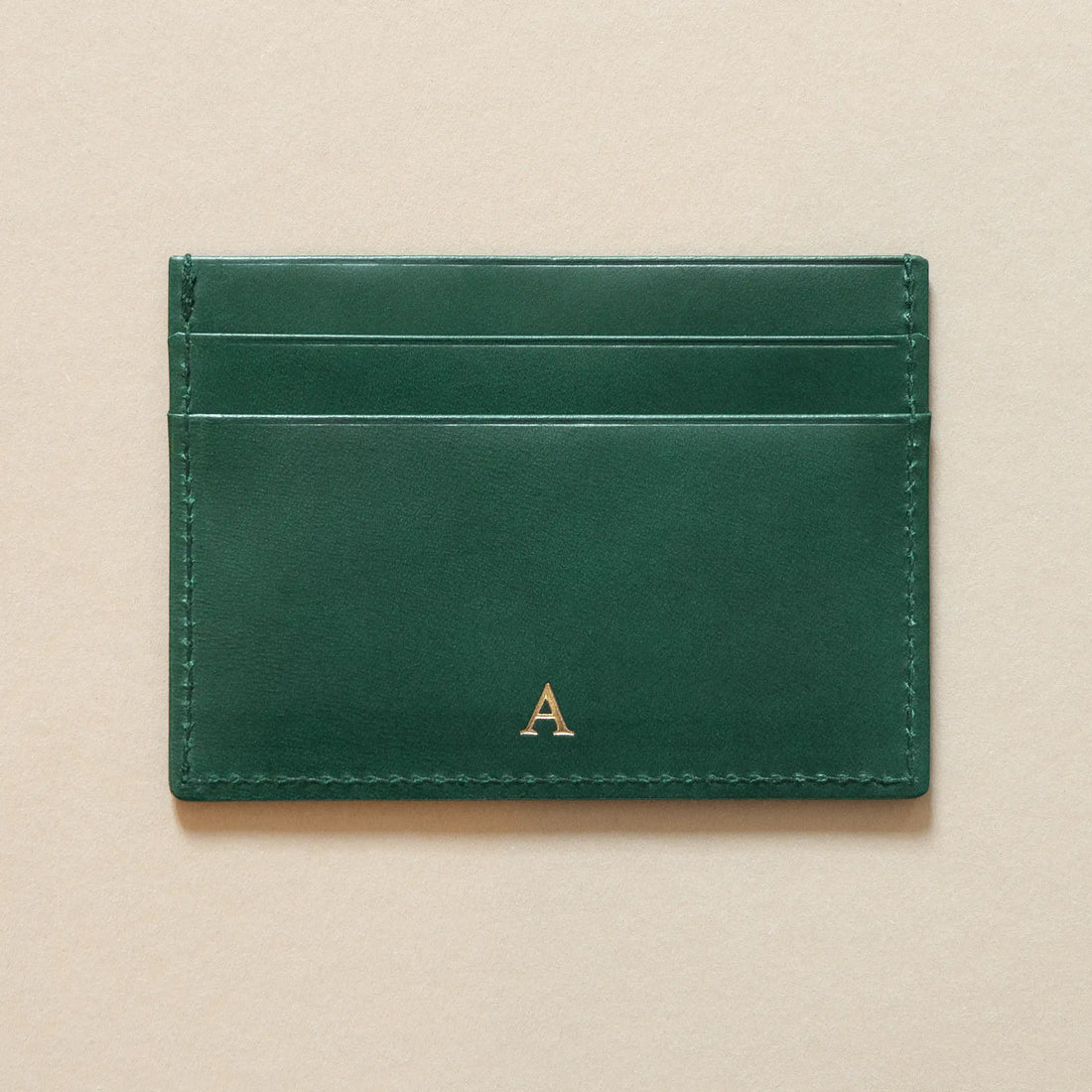 Cardholder Tannengrün aus Premium pflanzlich gegerbtem Leder mit RFID Schutz