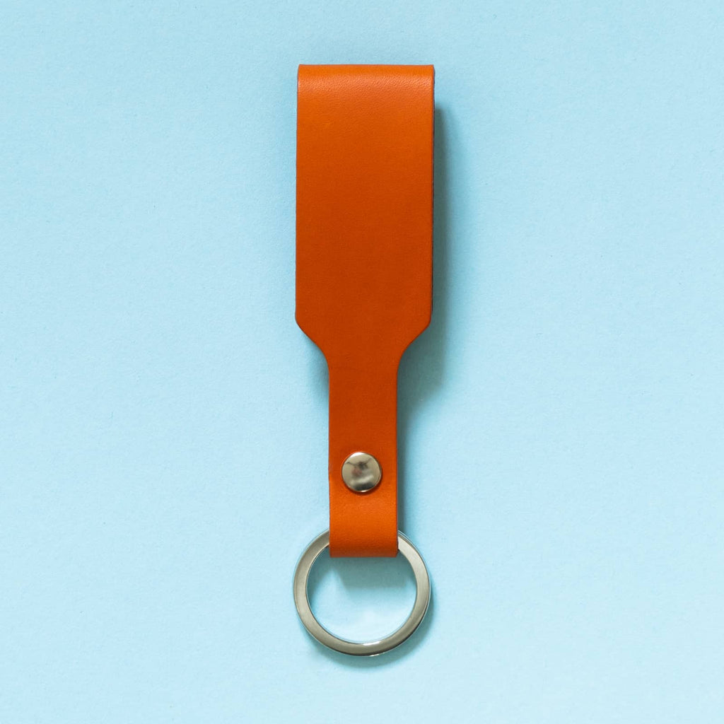 Schlüsselanhänger in Orange aus Premium Leder