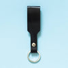 Schlüsselanhänger in Schwarz aus Premium Leder mit Ring in Silber 