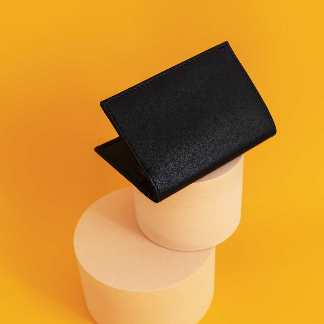 Schwarze Mini Geldbörse aus Nappaleder 