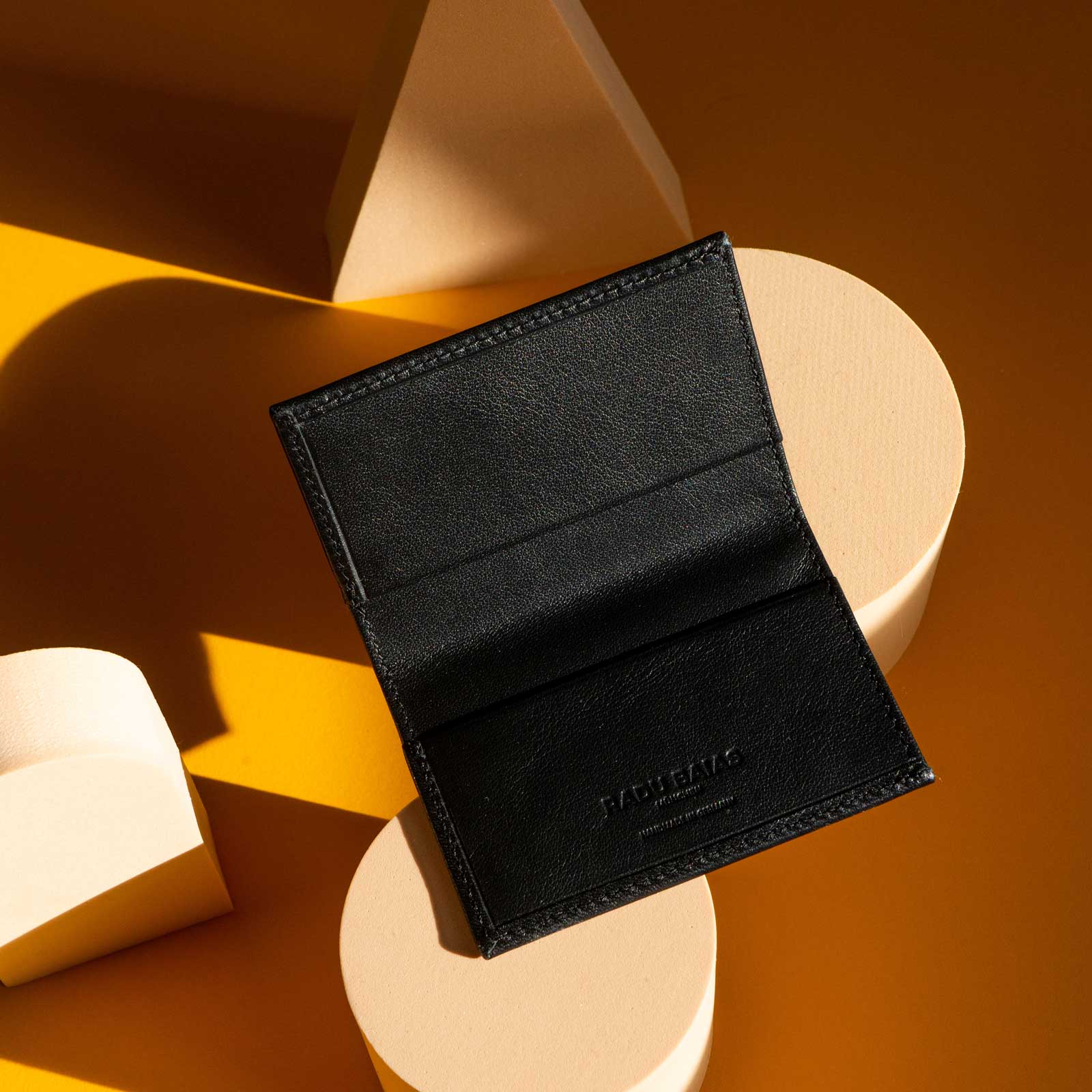 Schwarze Mini Geldbörse aus Nappaleder